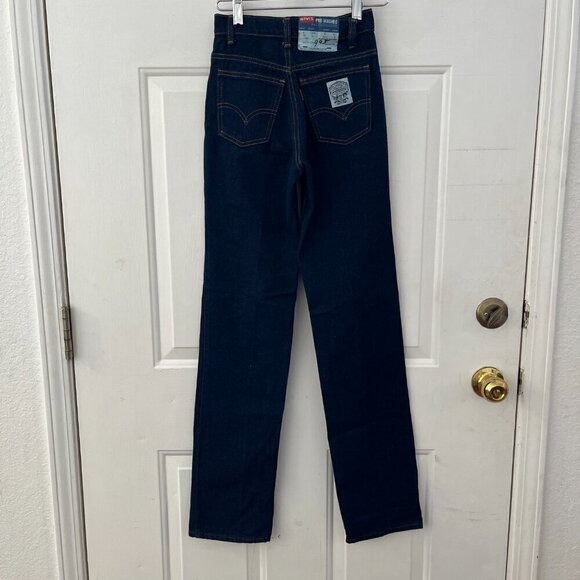 Vintage Orange Tag Levi's Pre-Wash Dark Wash Straight Leg Size 6/24 Length 32 - Picture 5 of 12